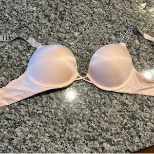Victoria's Secret Light Pink Bra with Logo Straps